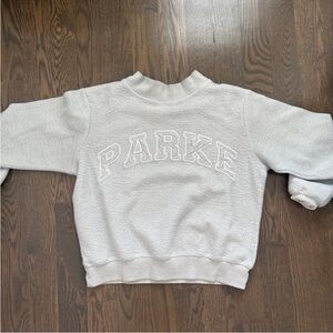 Parke Women's Light Gray Crew Neck Sweater